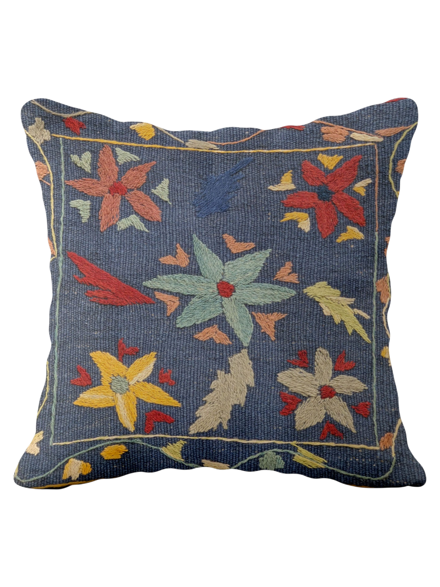 Suzani Hand Embroidered Cushion Cover - 45 x 45 cm