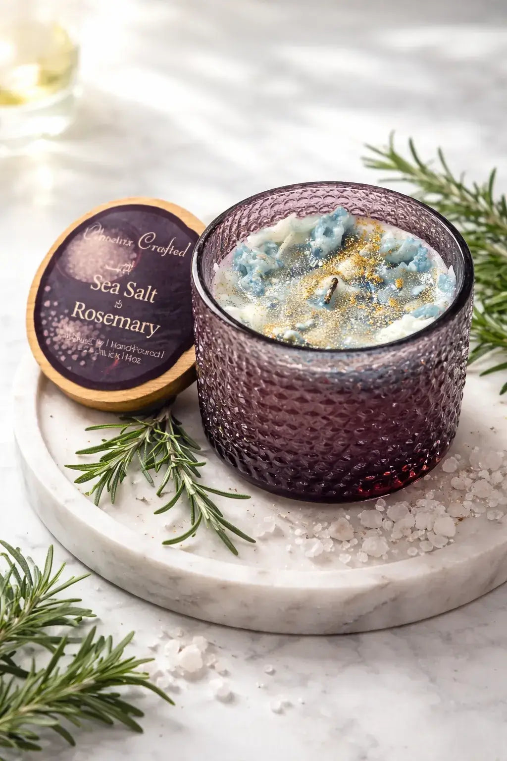 Sea Salt & Rosemary — Sea Salt & Fresh Rosemary Candle